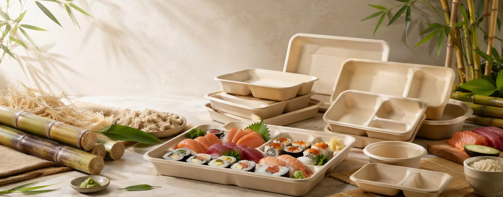 DAILYECO, Your Professional Bagasse Sushi Tray Manufacturer