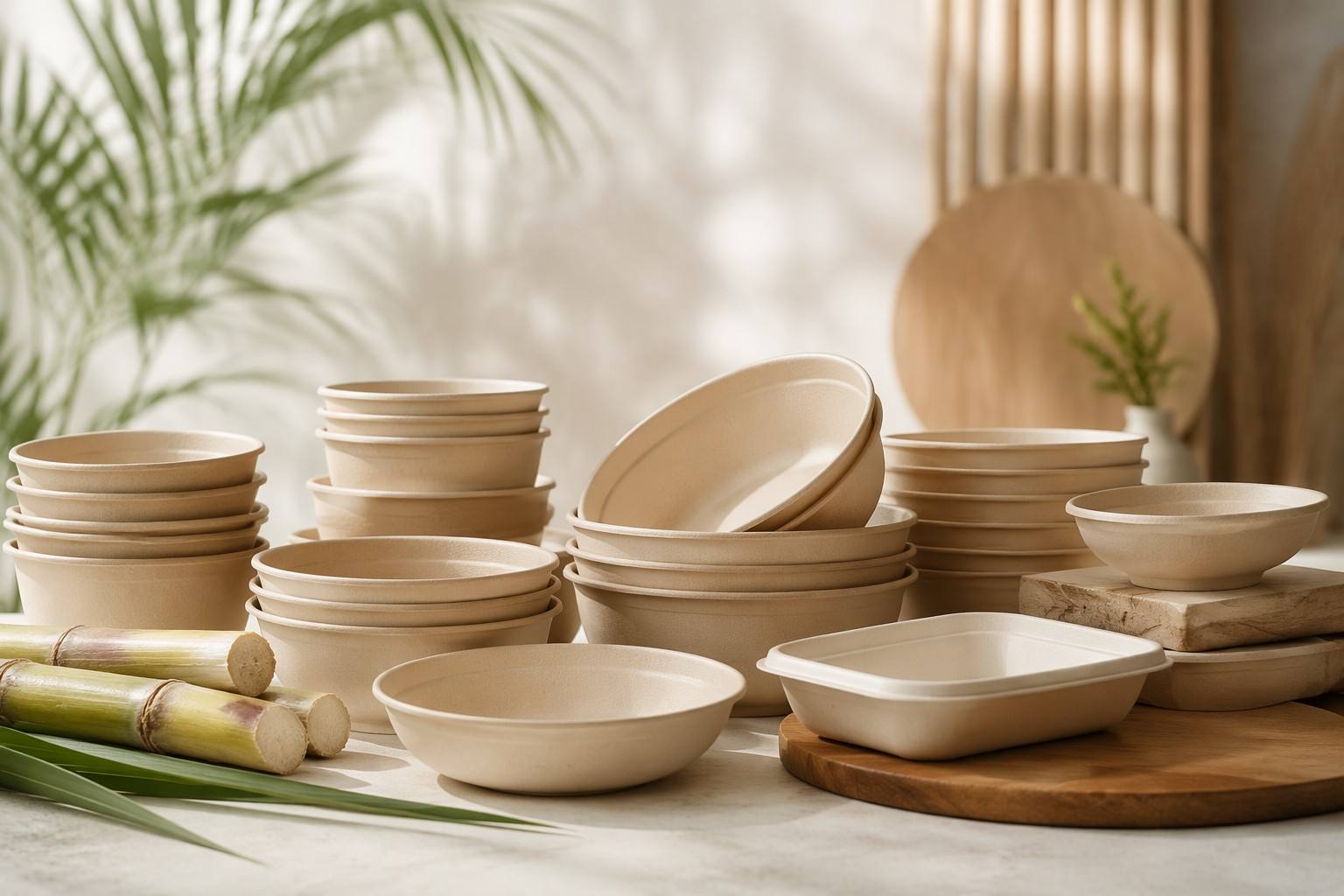 Custom Sugarcane Bowls for Sustainable Foodservice Packaging