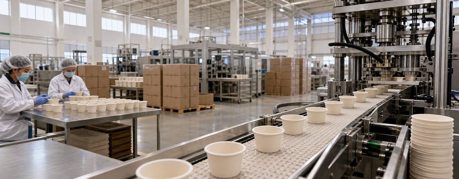 DAILYECO Bagasse Sauce Cup Manufacturing Facility