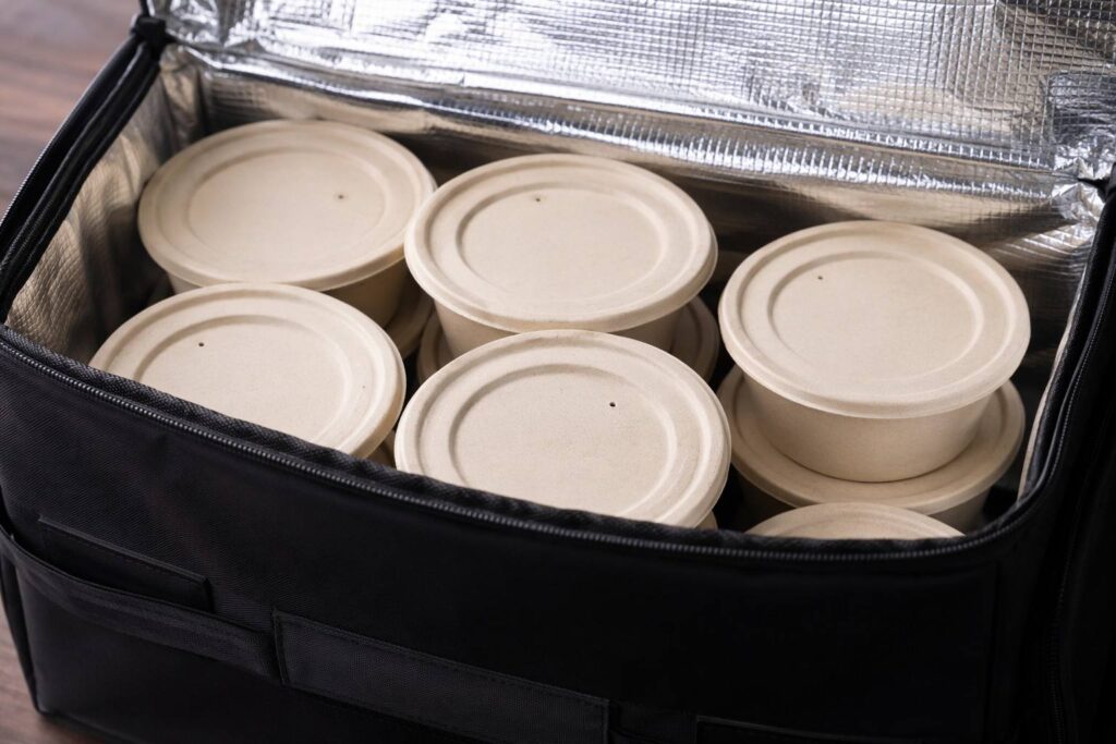 Bagasse Bowl with Lid for Food Delivery