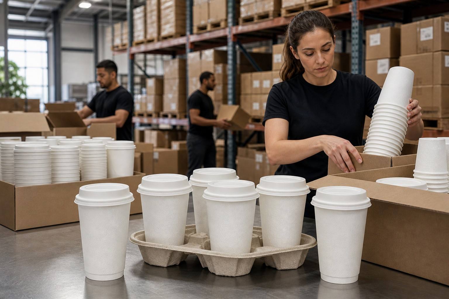 Foodservice Distributor Managing Bagasse Coffee Cups Supply and Inventor