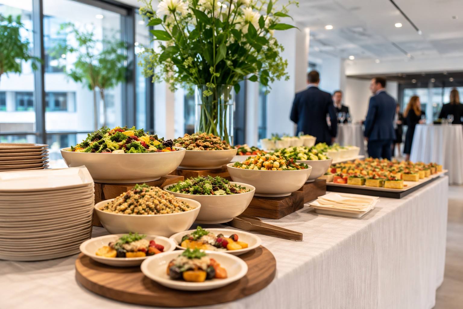 Sugarcane Plates and Bowls for Catering Events