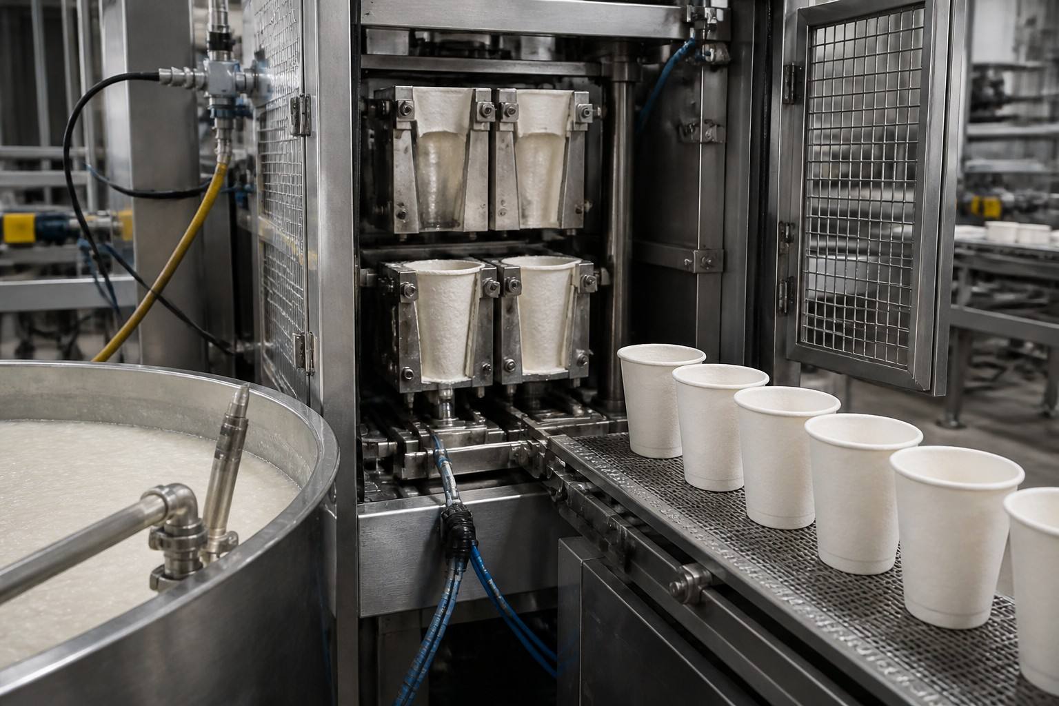 Bagasse Coffee Cups Moulding Process Using Advanced Manufacturing Equipment