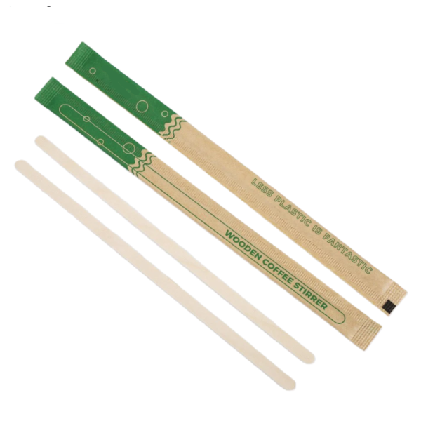 Wooden Stirrer Wrapped