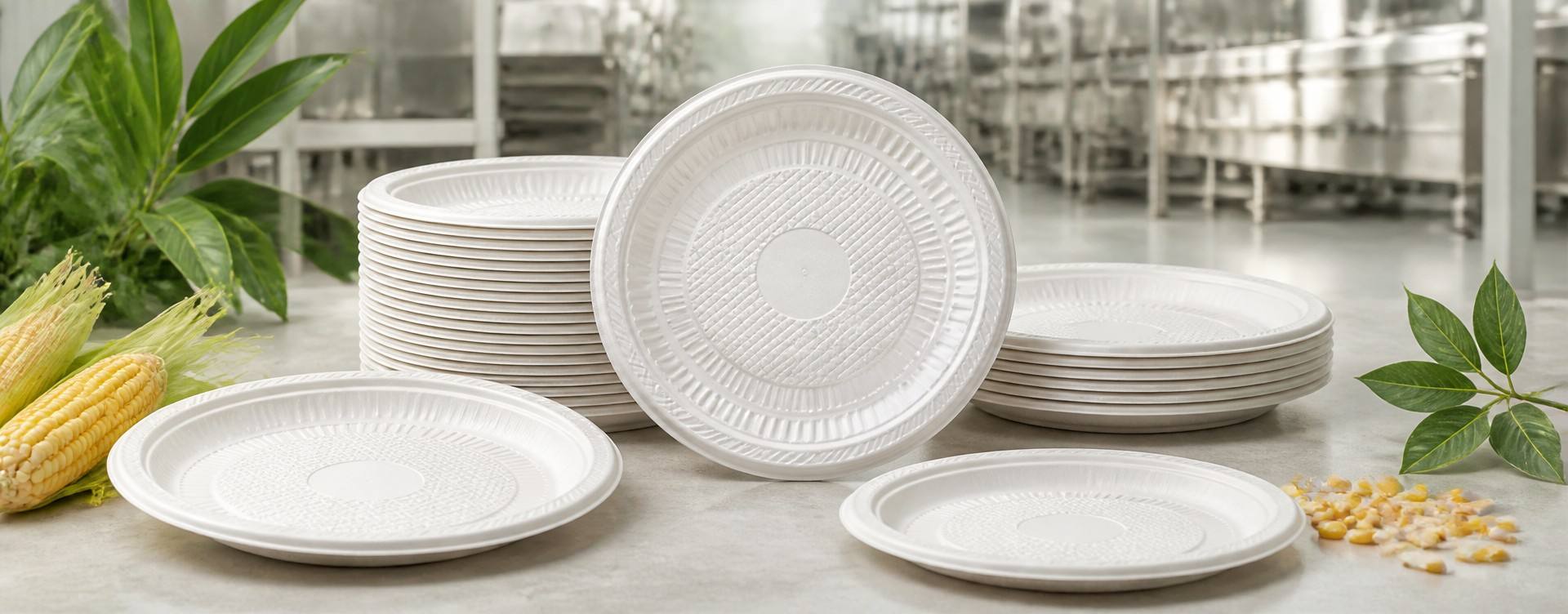 Custom Cornstarch Plates for Sustainable Food Packaging