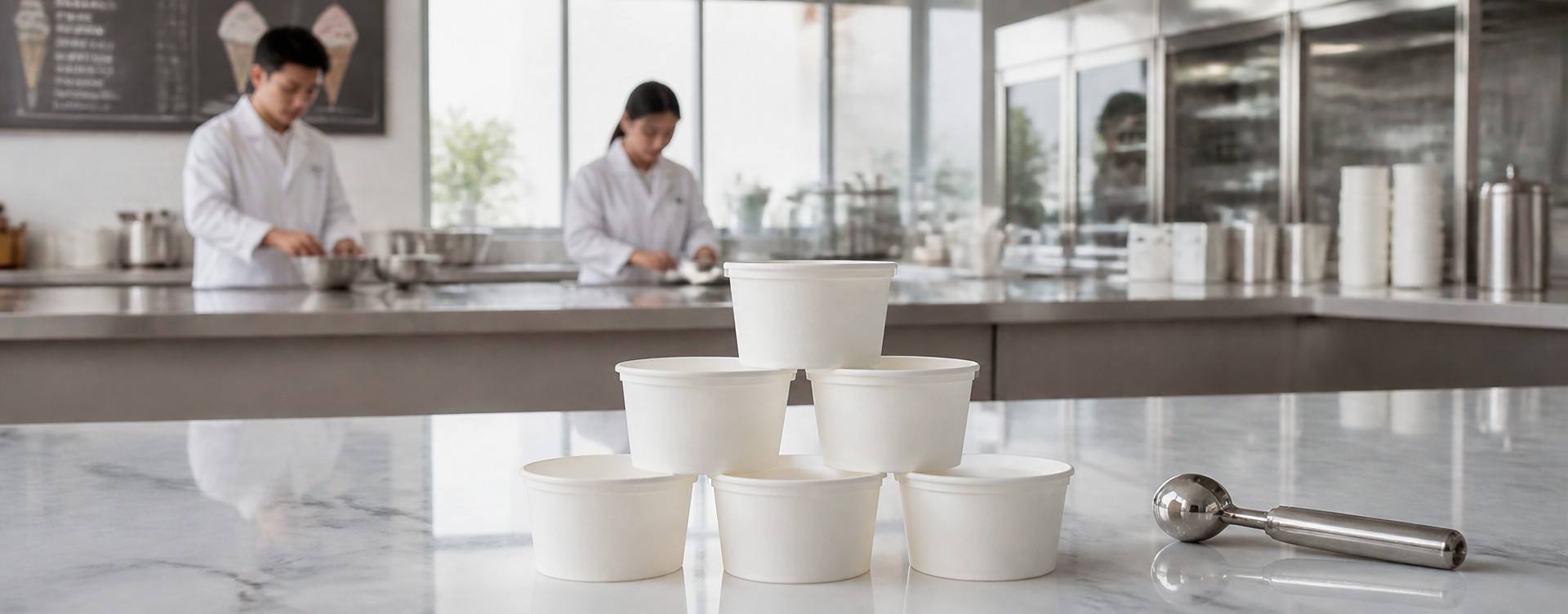 Custom Paper Ice Cream Cups Manufacturer for Ice Cream Shops, Foodservice and Packaging Brands