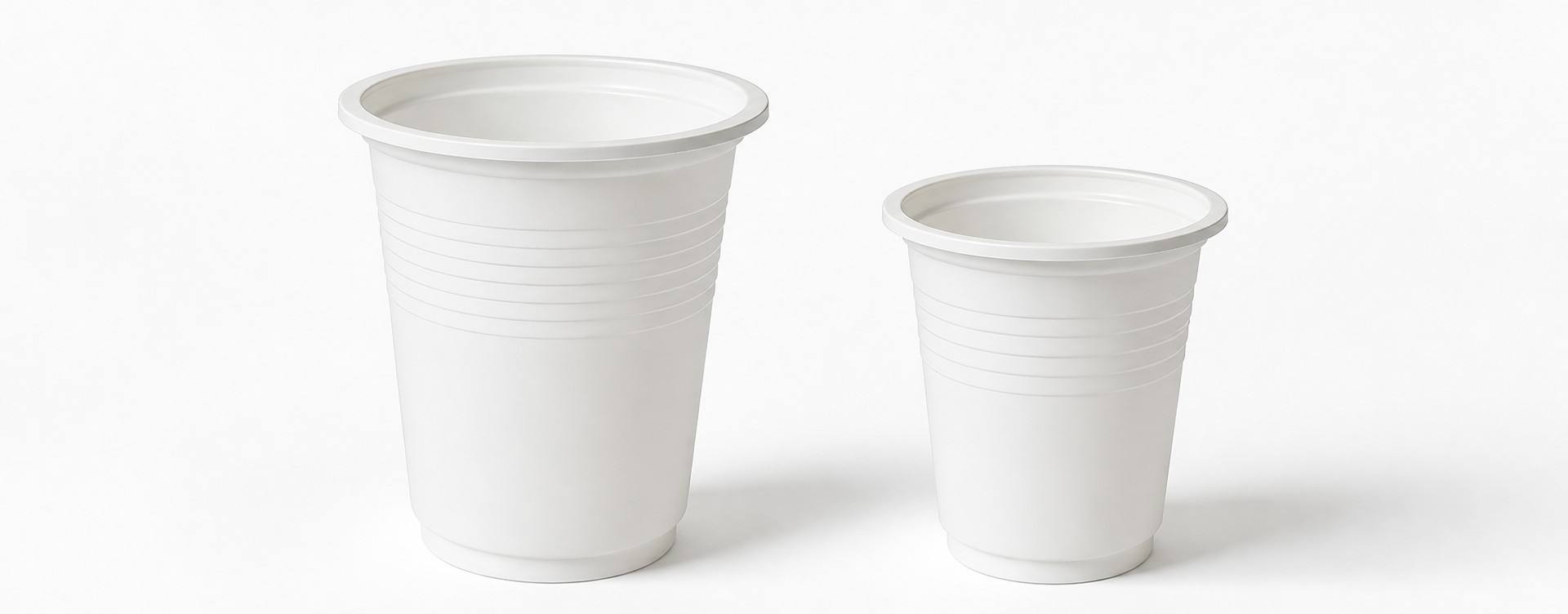 Cornstarch Cups Showing Plant-Based Material, Multiple Sizes, and Sustainable Beverage Packaging Features