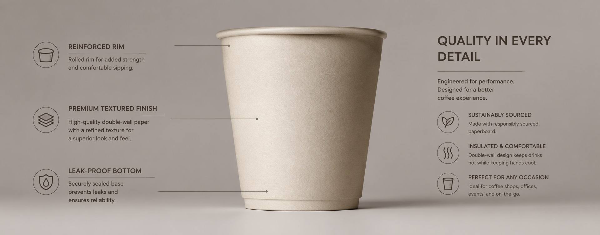 Key Features of Paper Coffee Cup