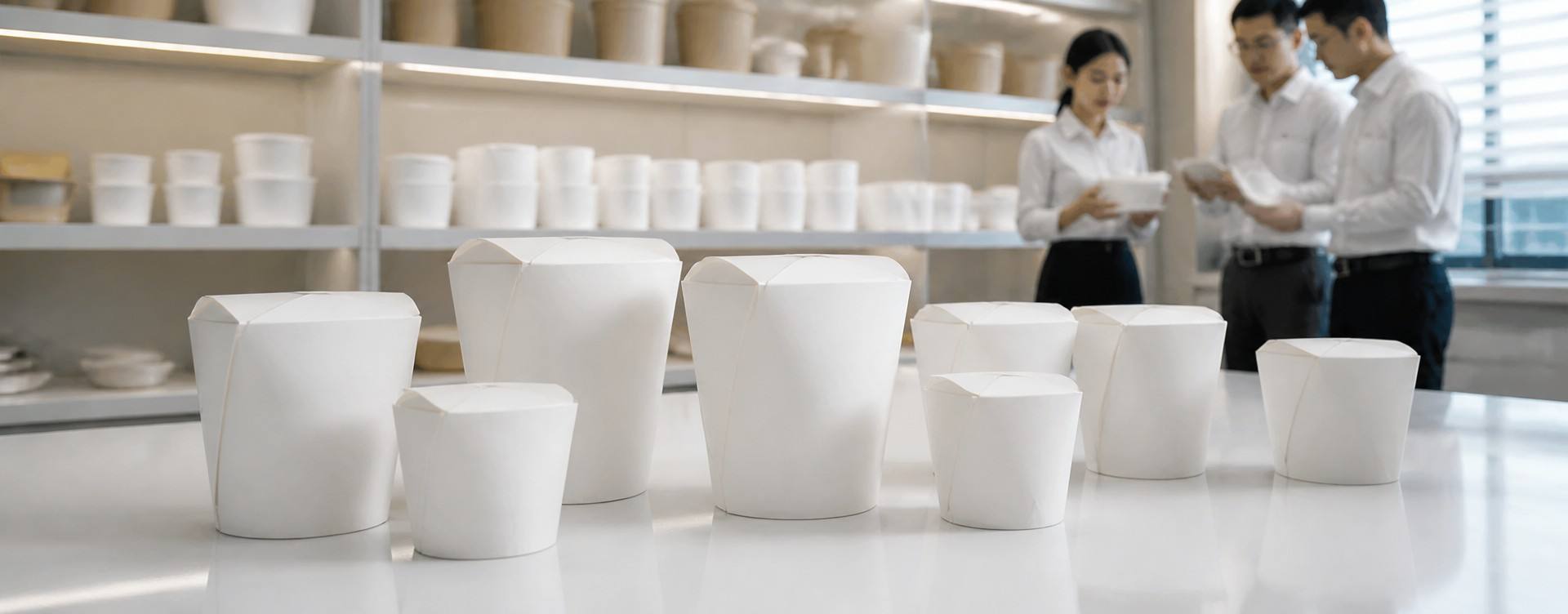 Paper Noodle Cups with Heat Resistance, Leak Protection, and Custom Printing Features