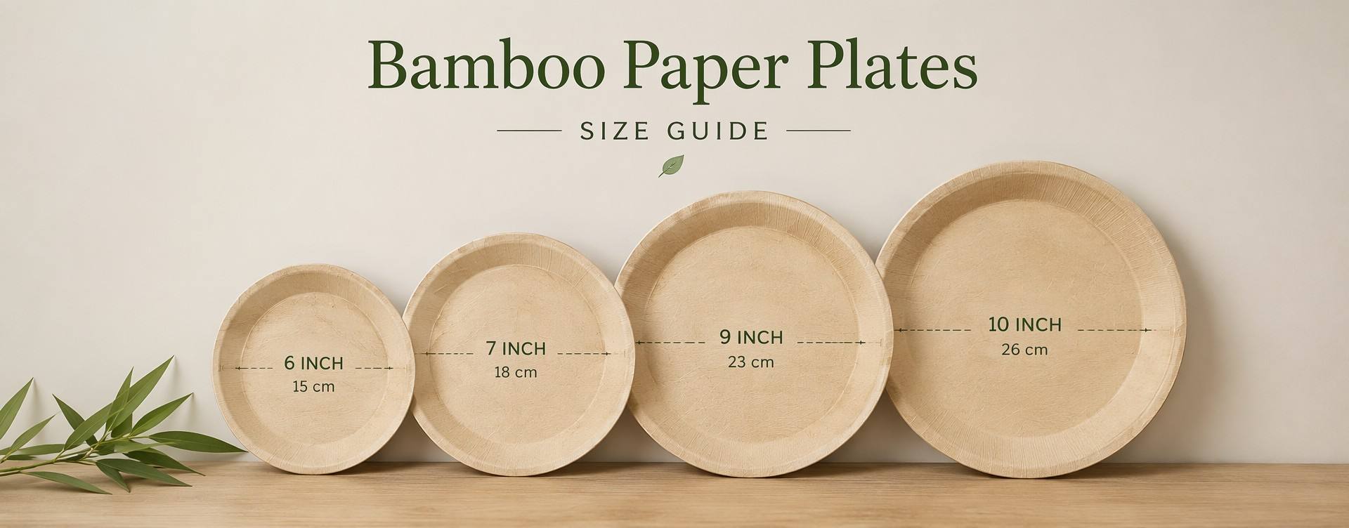 Bamboo Paper Plates Size Guide
