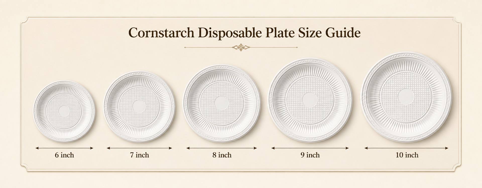 Cornstarch Disposable Plate Size Guide