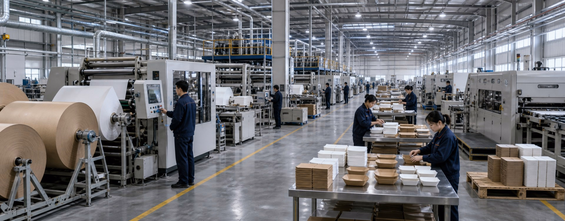 DAILYECO Paper Food Tray Manufacturing Facility and Custom Food Packaging Solutions