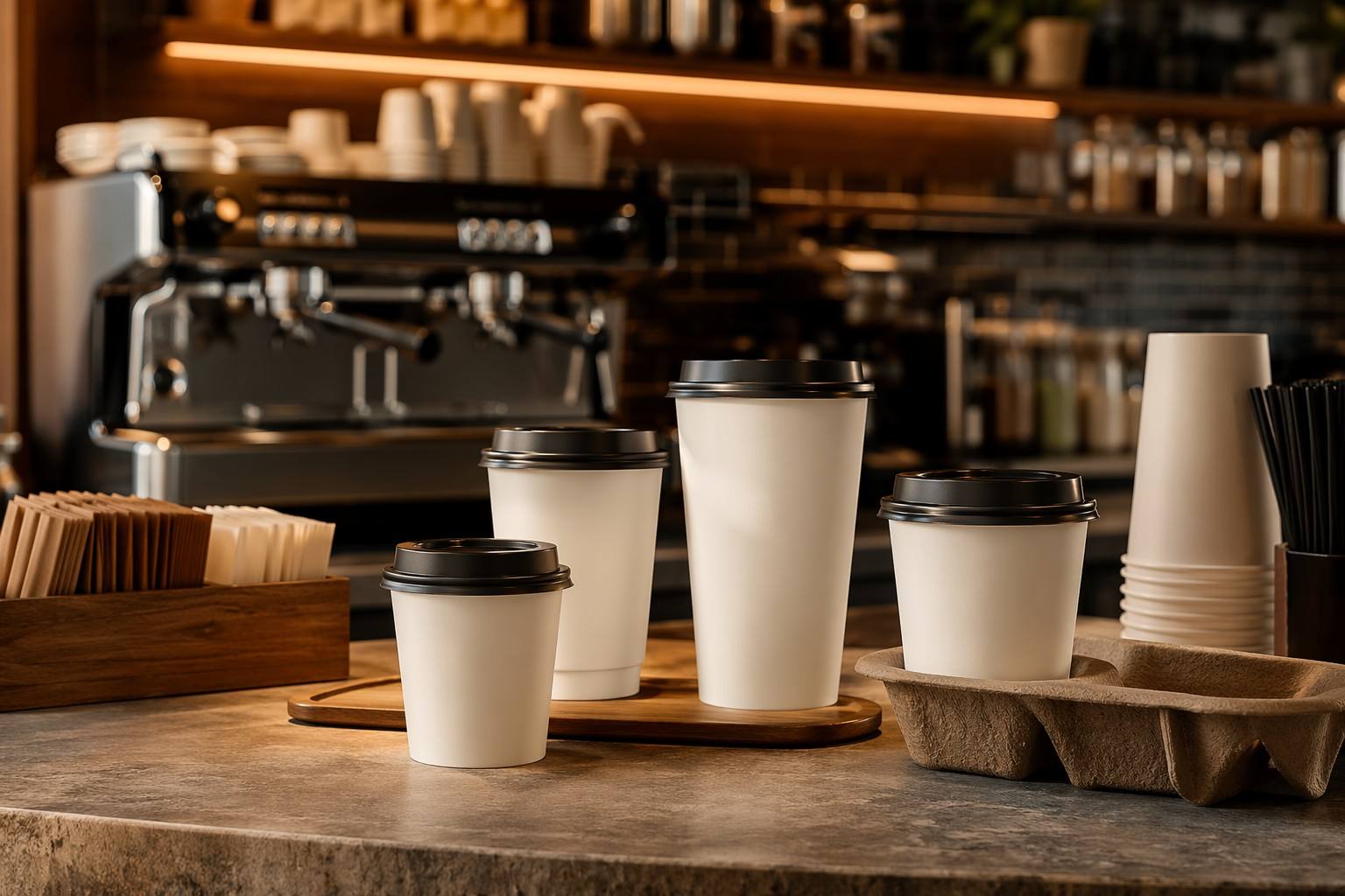 Branded Double Wall Paper Cups for Coffee Shops