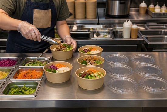 Disposable Kraft Paper Bowls for Takeaway Meal Service （图 A1）