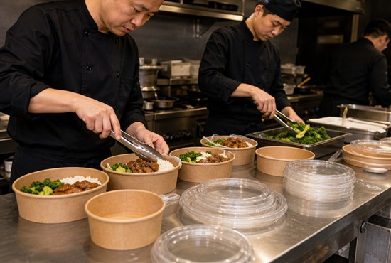 Restaurant Food Service Using Bowl Paper for Meals and Soup（图A1）