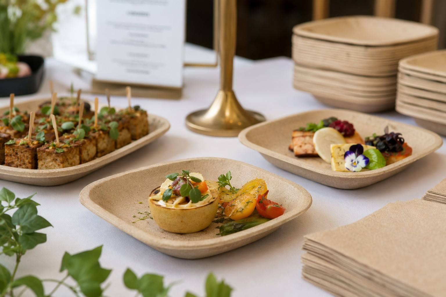 Bamboo Paper Plates for Catering Events