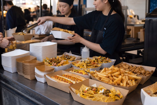 Paper Boat Trays for Catering, Events, and Concession Food Service