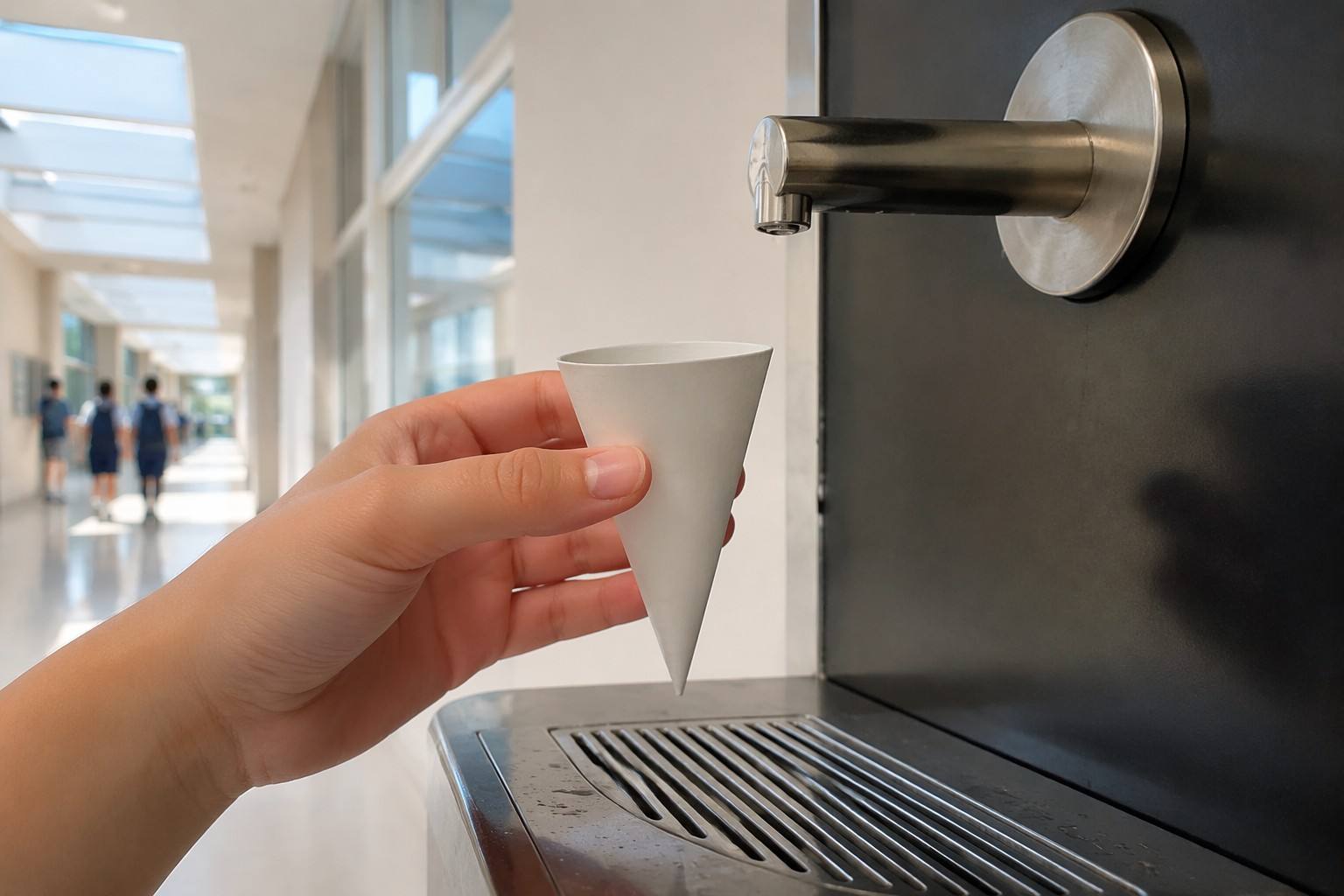 Paper Cone Cups for School Drinking Water Station