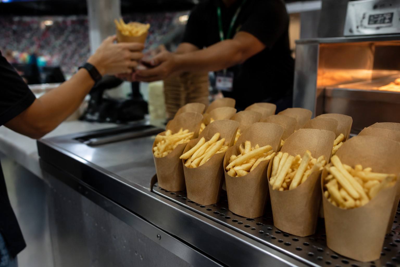 Paper French Fry Cups for Stadium and Event Food Service