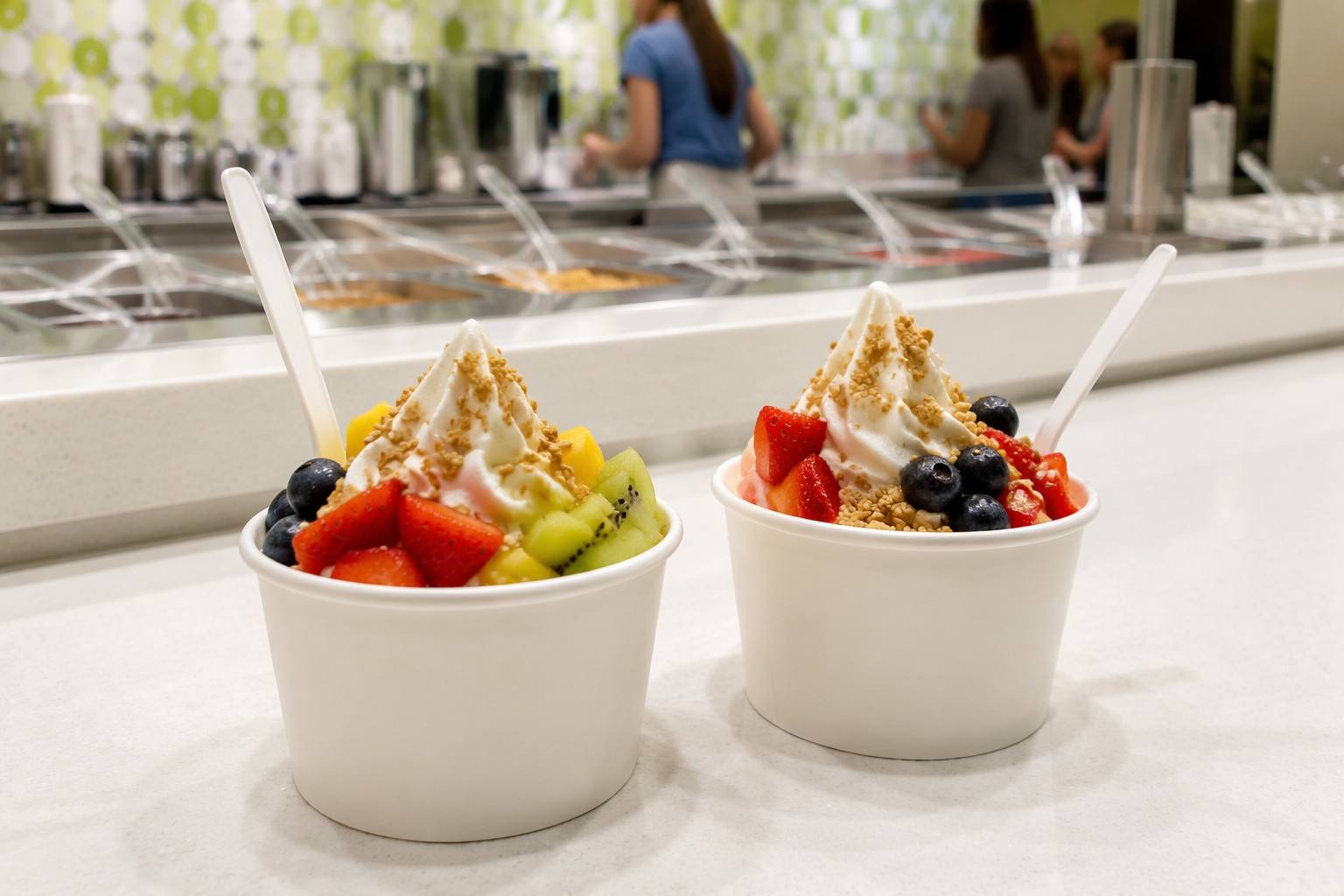 Paper Ice Cream Cups for Frozen Yogurt Stores
