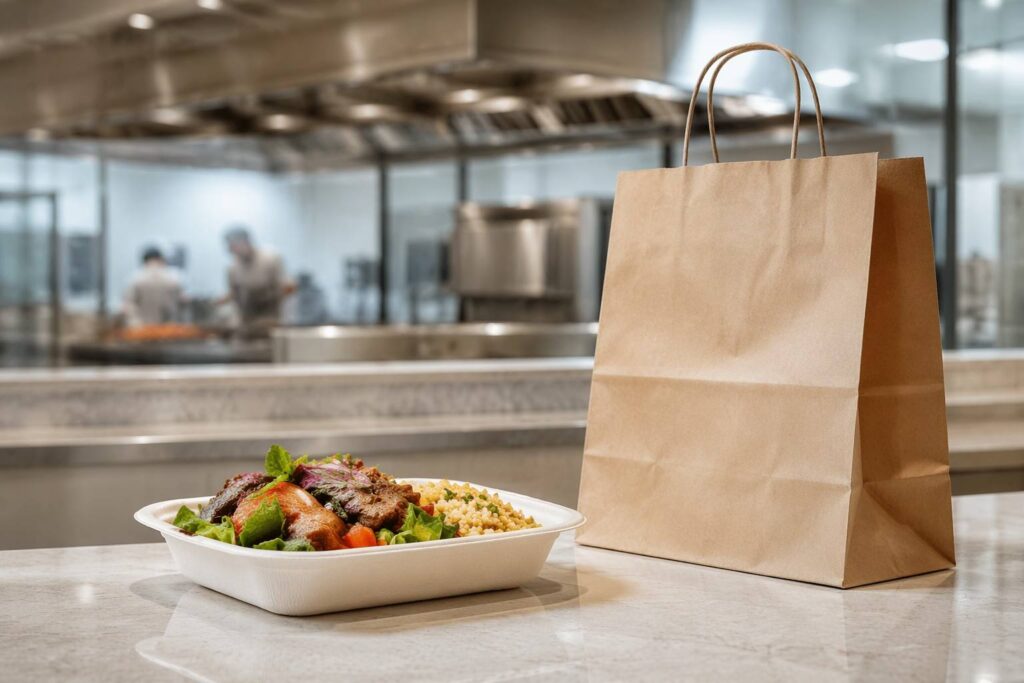 Bagasse Plates for Takeaway and Food Delivery Services