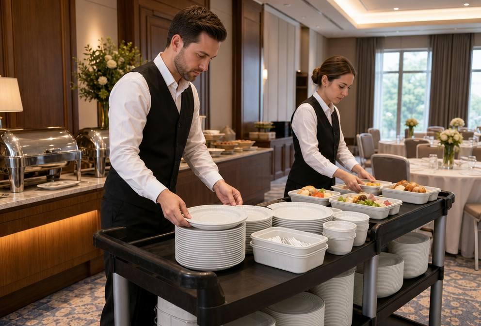 Cornstarch Disposable Plates for Hotel Hospitality