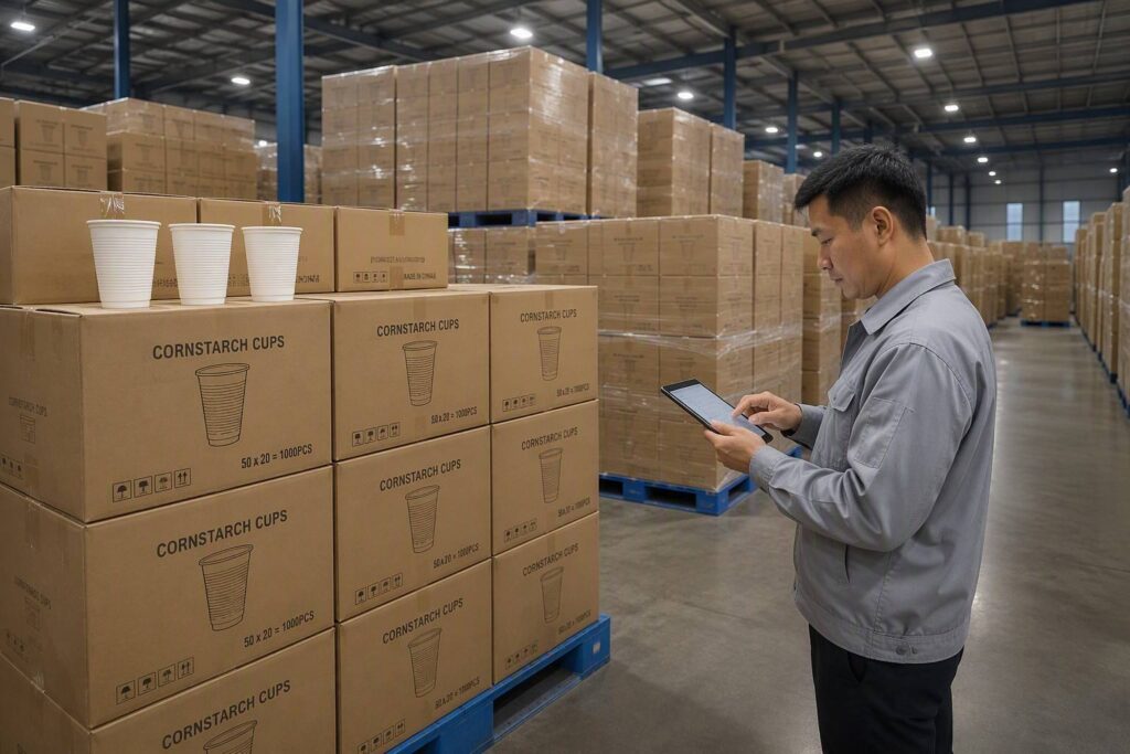 Foodservice Distributor Managing Cornstarch Cup Inventory for Sustainable Packaging Supply
