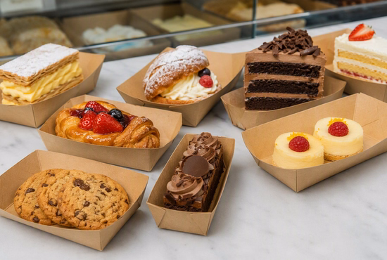 Paper Food Tray for Bakery and Dessert Packaging