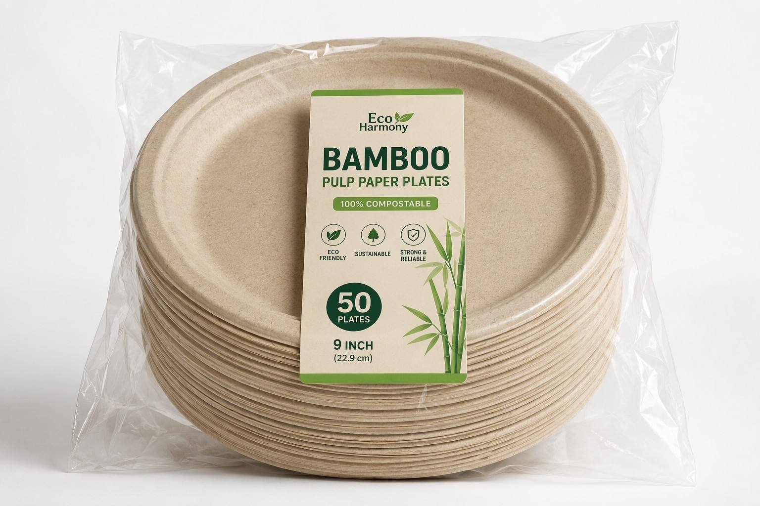 Bamboo Paper Plates for Food Delivery