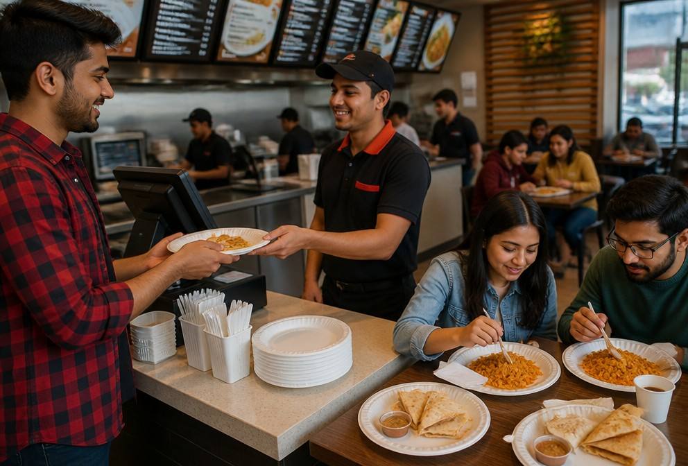 Cornstarch Plates for Fast Food Restaurants