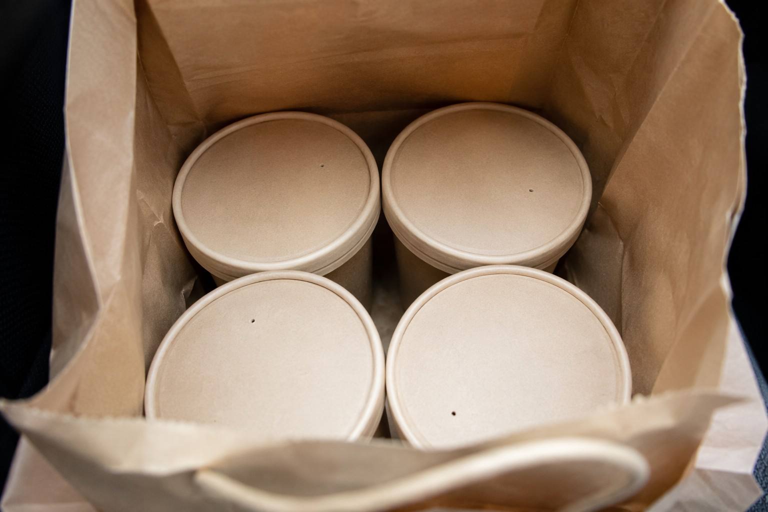 Paper Ice Cream Cups for Takeaway and Food Delivery