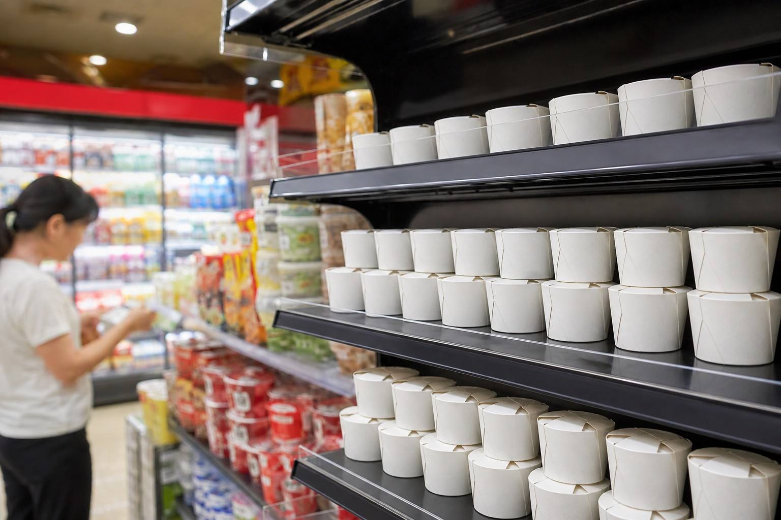 Paper Noodle Cups Packaging for Convenience Stores and Retail Chains