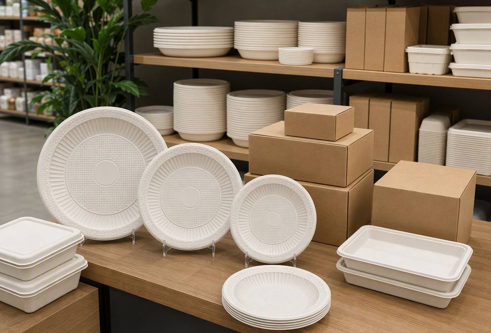 Private Label Cornstarch Disposable Plate Packaging
