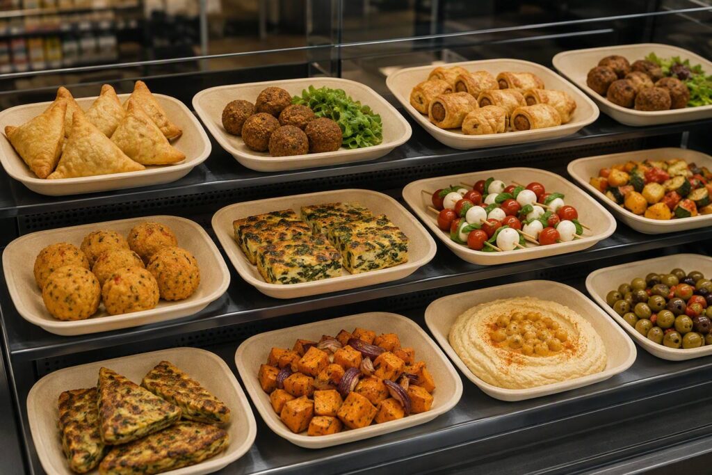 Bamboo Fibre Plates for Supermarkets and Prepared Food