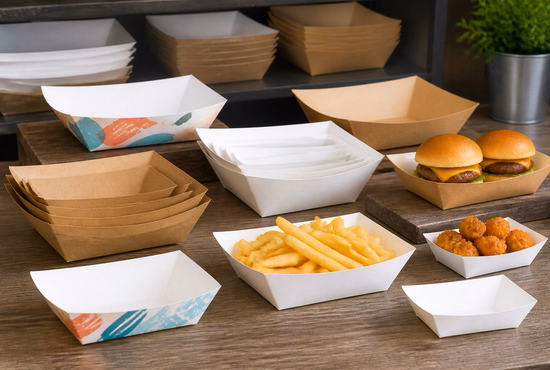 Custom Paper Boat Trays for Retail and Private-Label Food Packaging