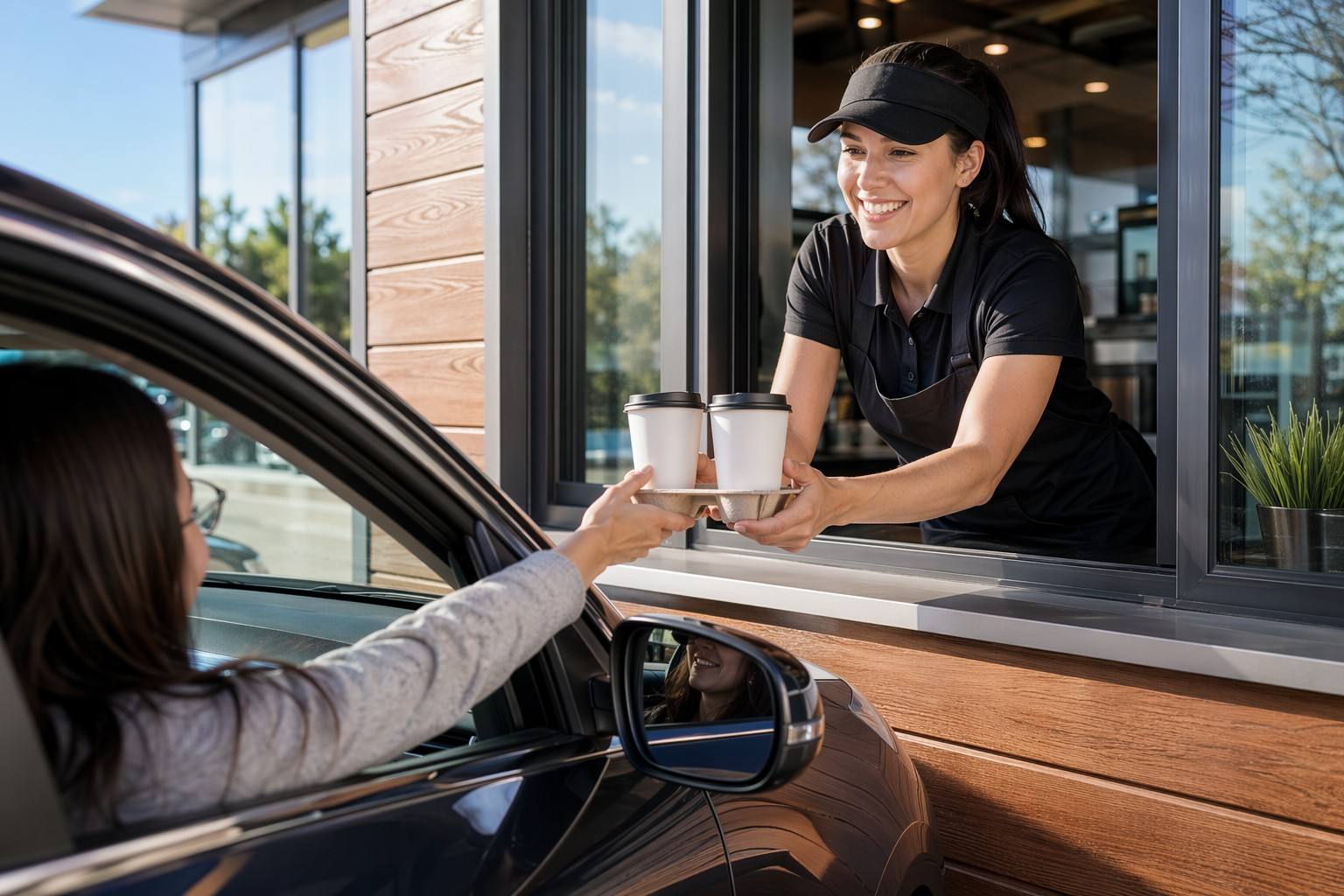 Double Wall Paper Cups for Drive-Through Coffee Service