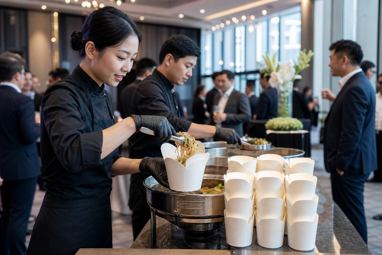 Paper Noodle Cups for Catering and Hospitality Food Service