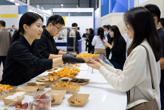 Paper Food Tray for Exhibitions and Trade Show Catering