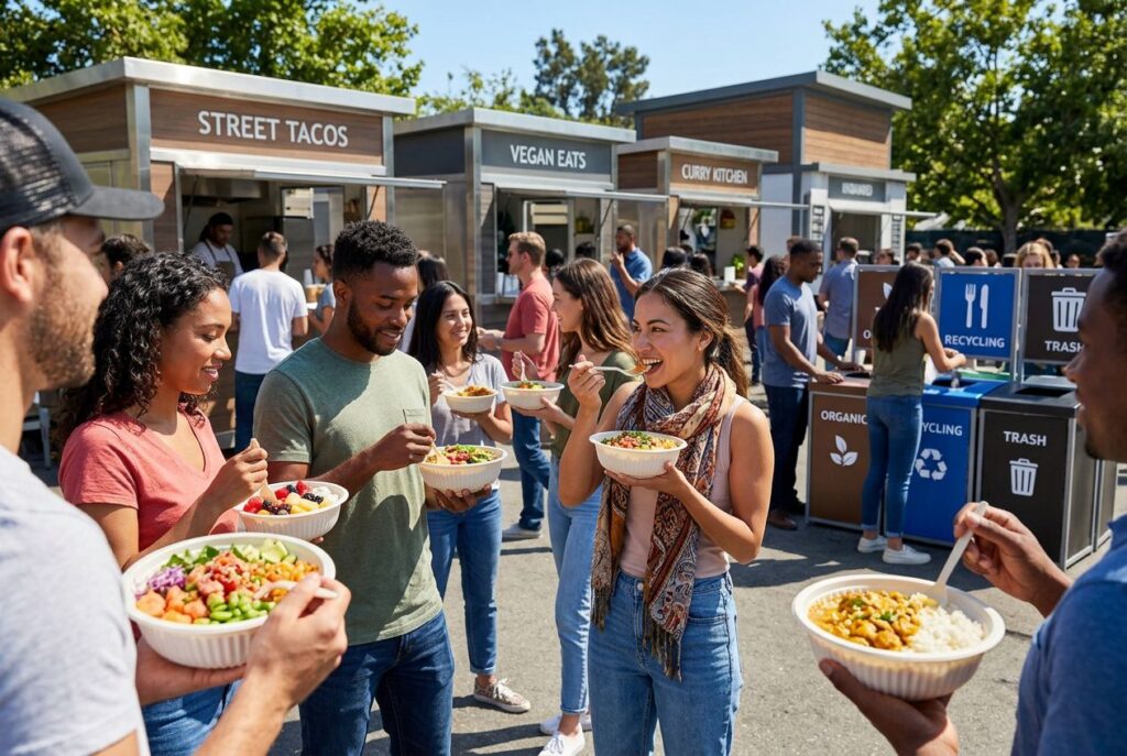 Cornstarch bowls for outdoor events and seasonal promotions