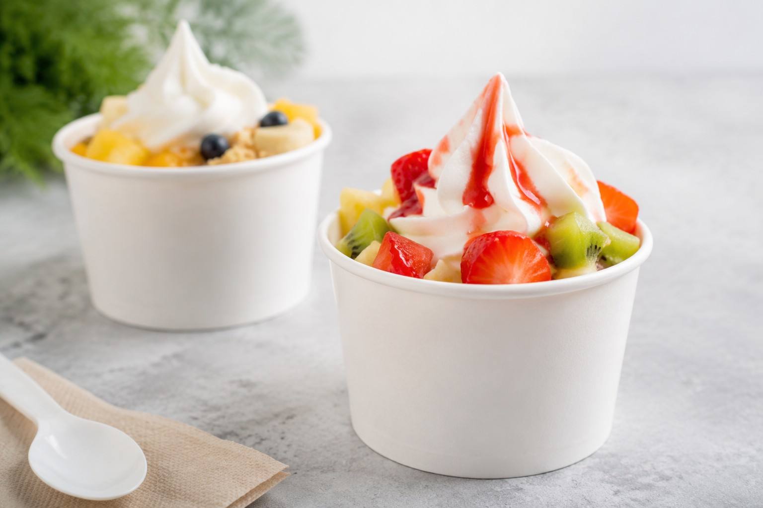 Paper Ice Cream Cups for Frozen Yogurt Brands