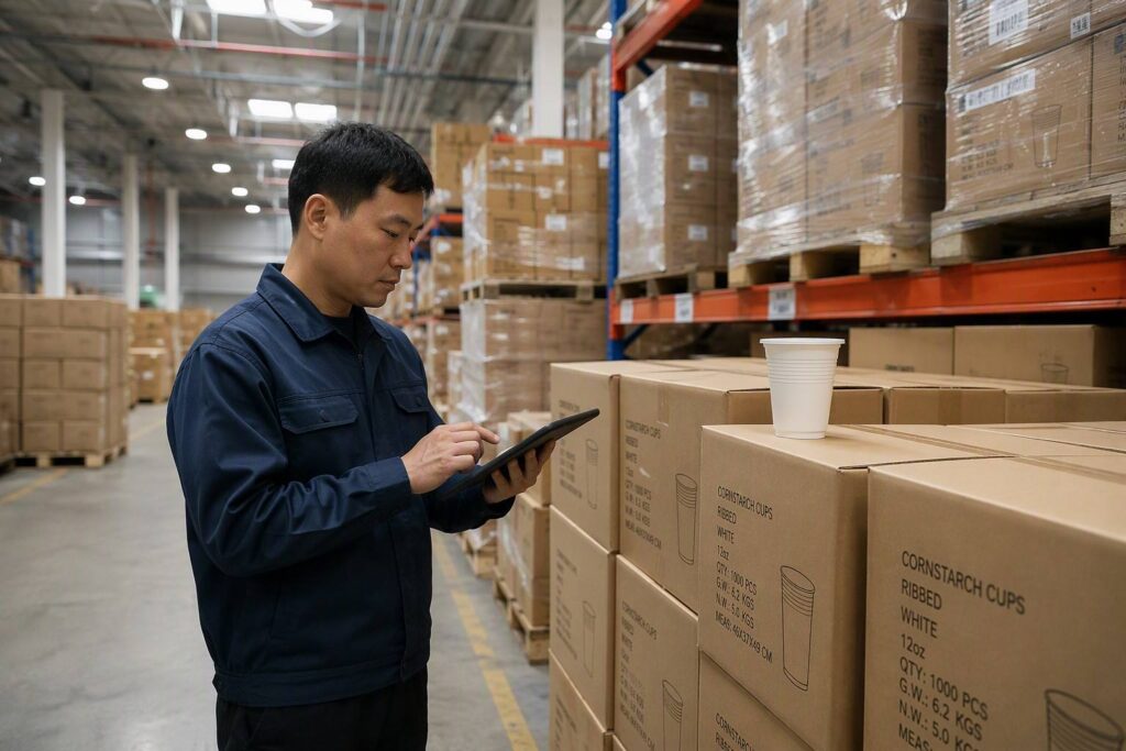 Foodservice Distributor Sourcing Cornstarch Cups for Commercial Packaging Supply