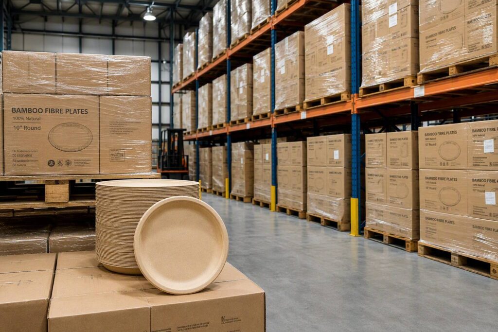 Packaging Distributor Stocking Bamboo Fibre Plates