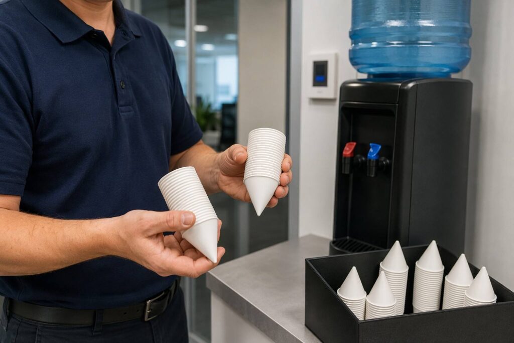 Short Sharp-pointed Cone Cups - Close-up Office