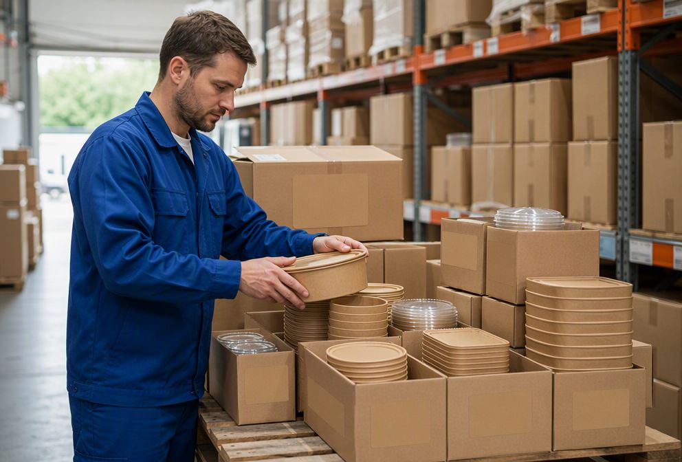 Packaging Distributor Stocking Paper Bowls with Lids
