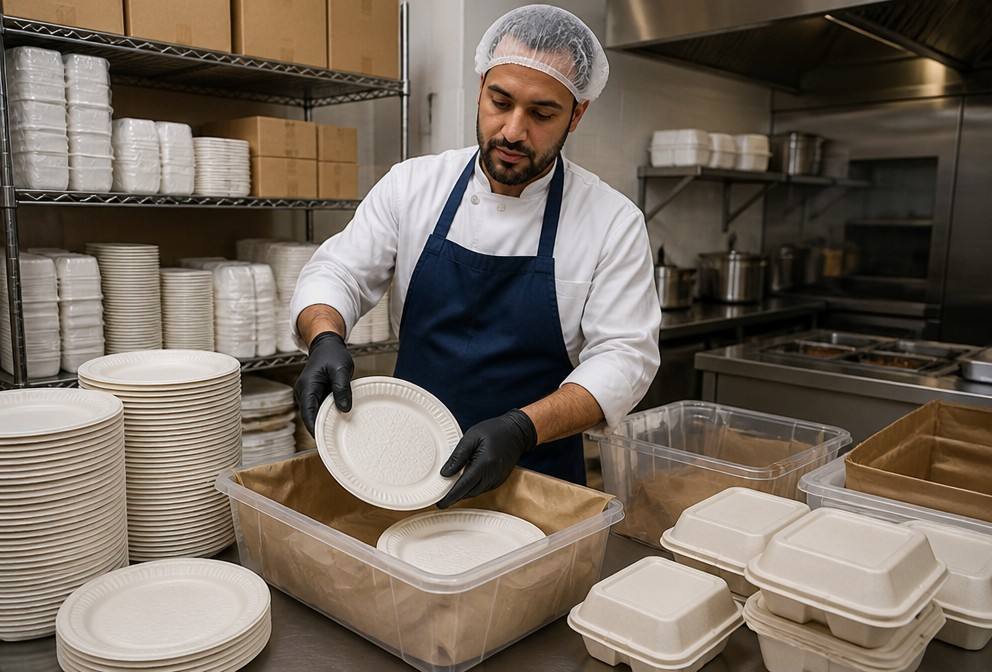 Foodservice Supplier Managing Sustainable Tableware Inventory