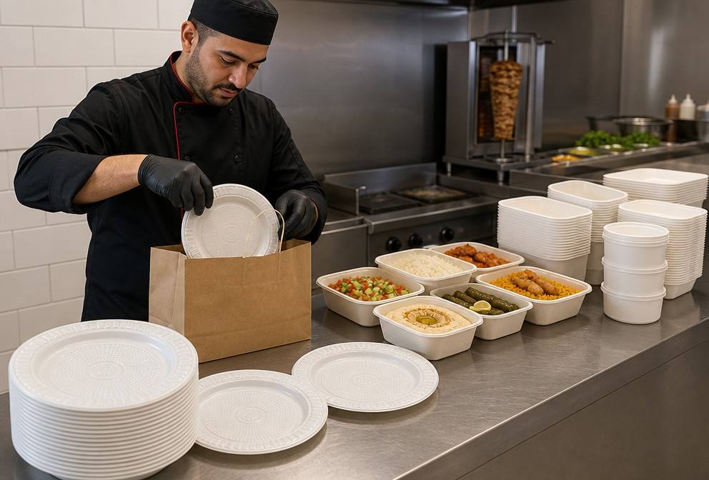food service Company Using Cornstarch Disposable Plates