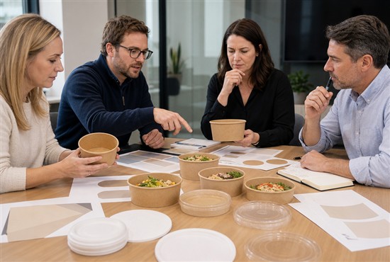 Foodservice Procurement Team Reviewing Disposable Paper Bowls （图 B3）