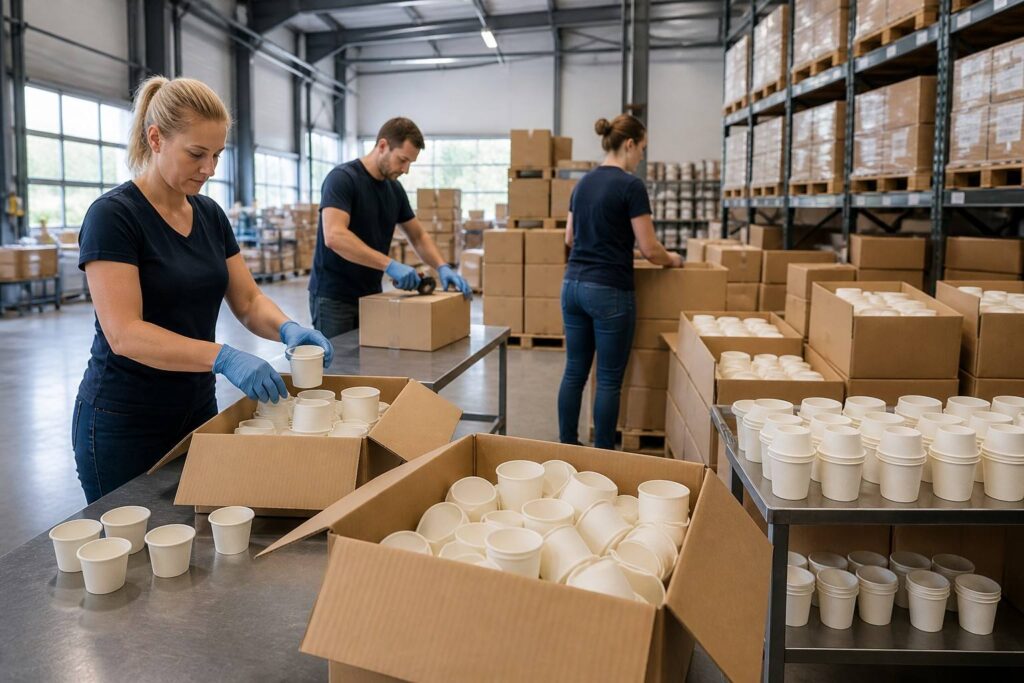 Food Service Distributor Supplying Bagasse Sauce Cups to Restaurants