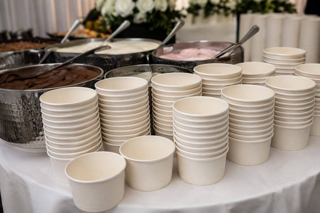 Paper Ice Cream Cups for Catering Supply Companies