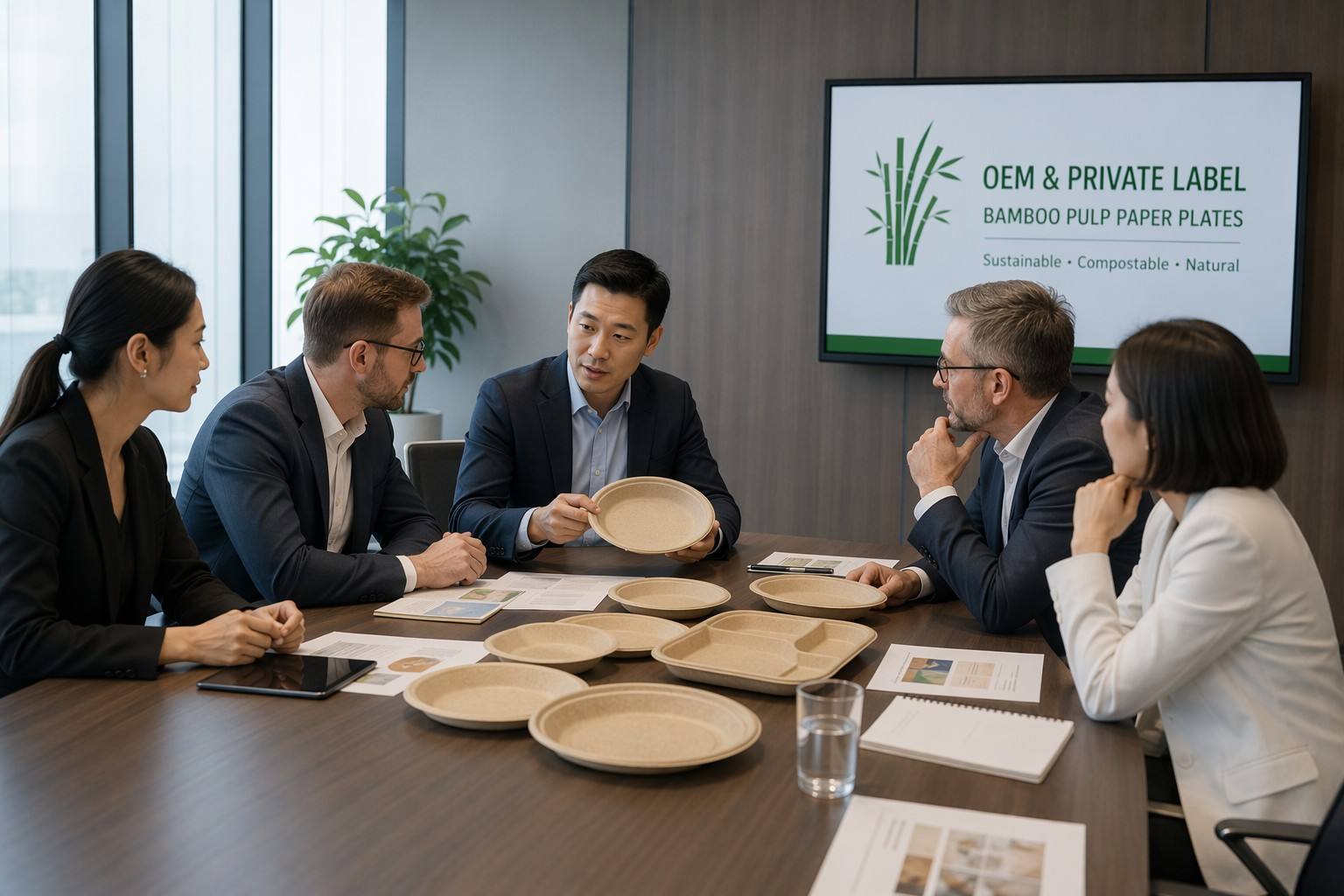 Private Label Bamboo Paper Plate Manufacturing